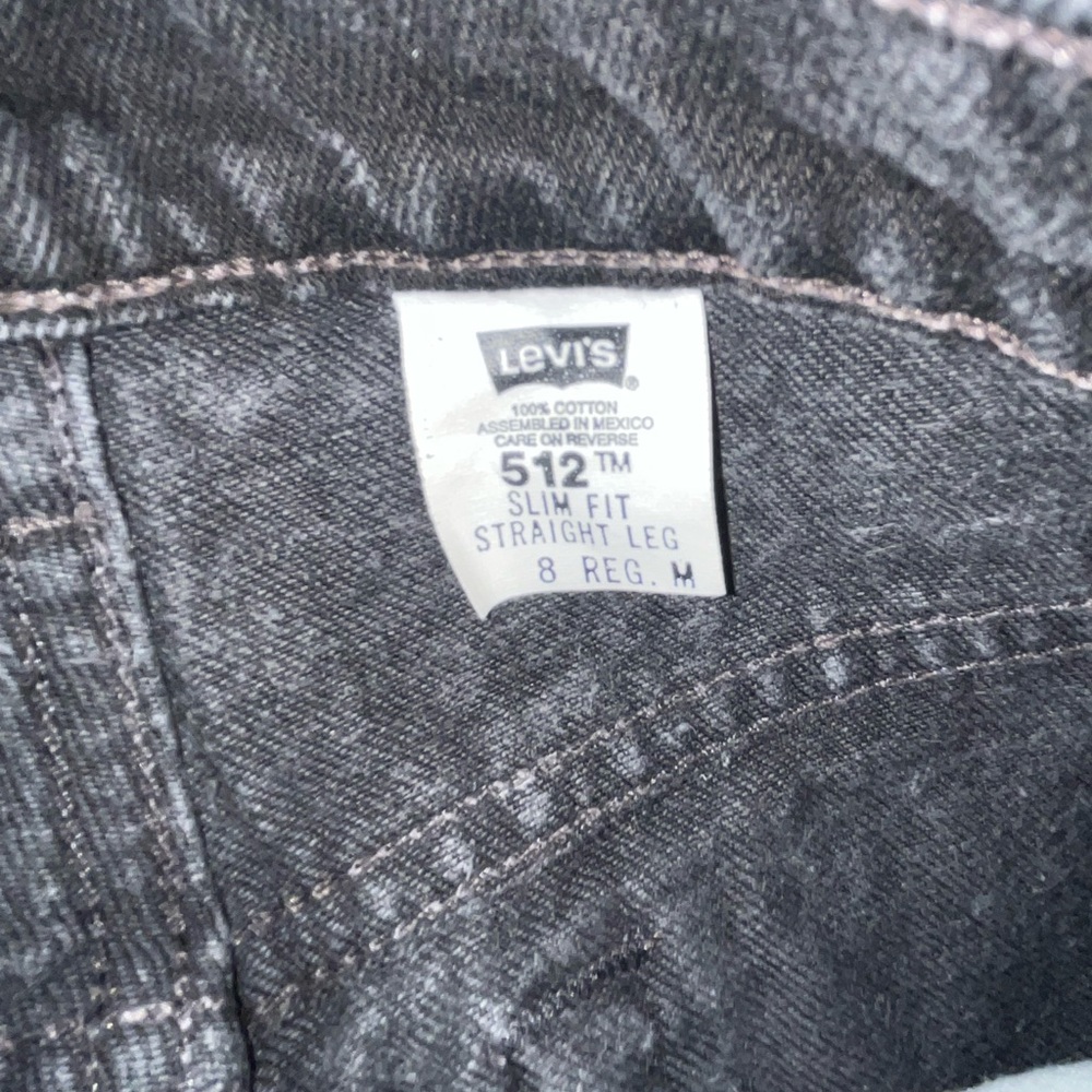 Levi’s 512 Slim Fit 8 Reg Straight Leg Vintage Black Denim Cowgirl Western - Picture 4 of 8